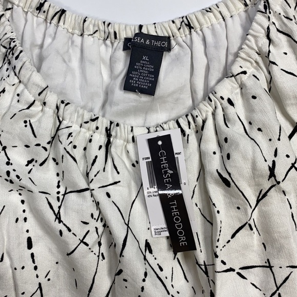 Chelsea & Theodore Linen Blend Off Shoulder Dress NWT XL - Picture 6 of 12